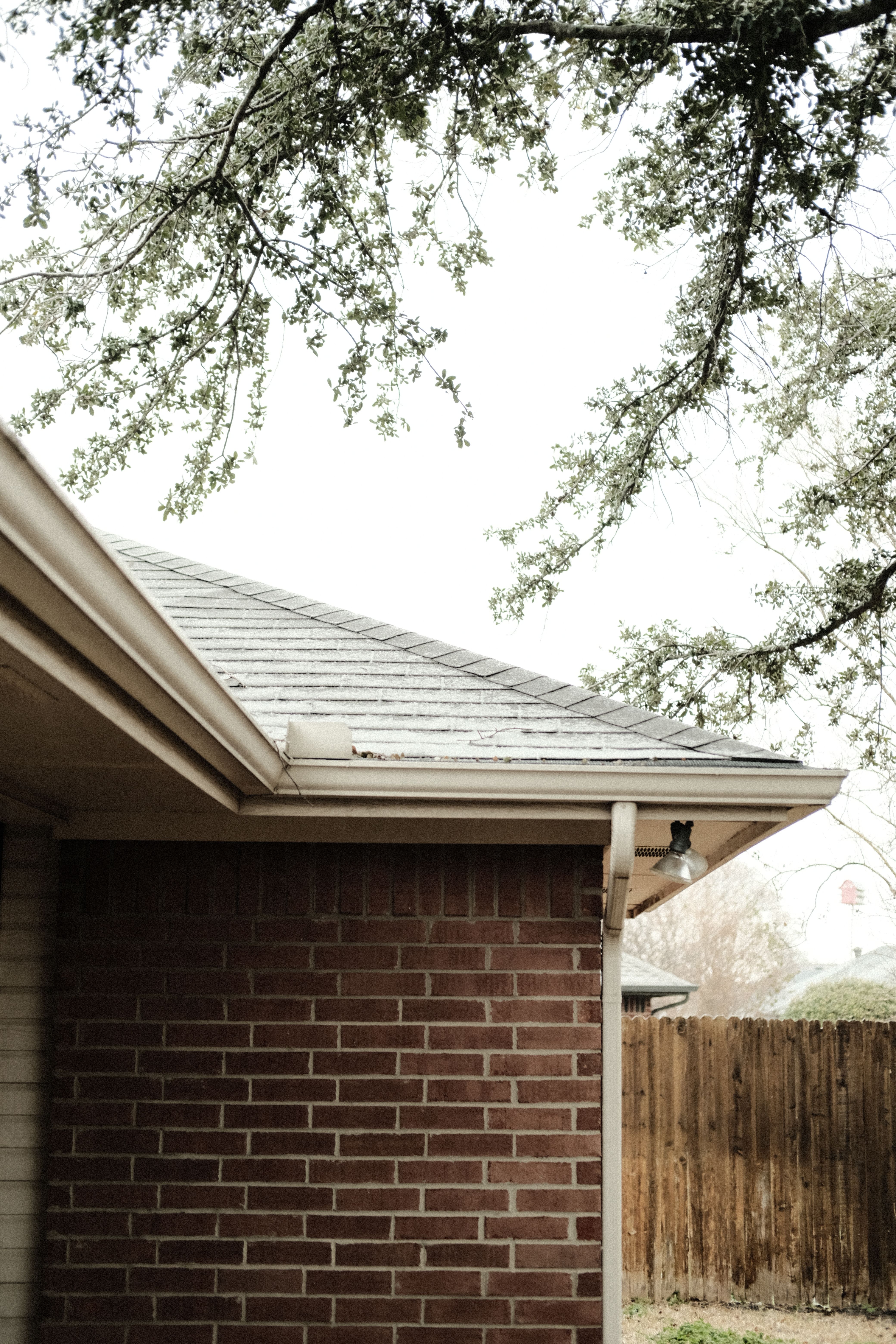 Roof edge and gutter corner detail — Glen Allen, VA